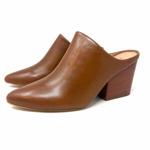 NWOB Able Rojas Mule Brown Leather Healed Mule Sz 7